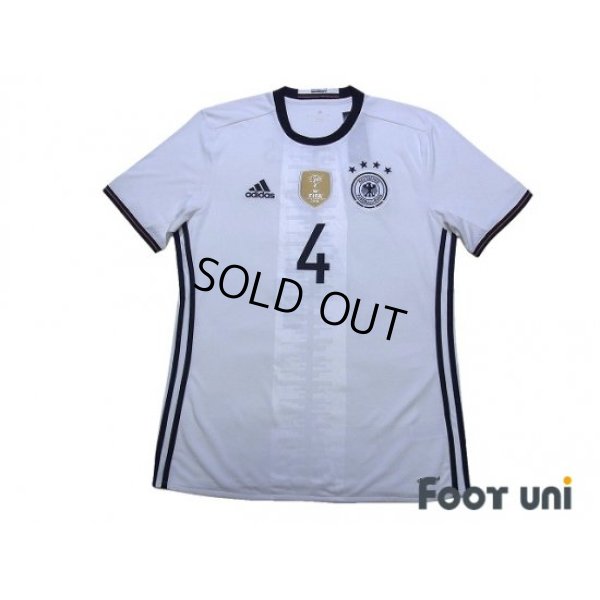 Photo1: Germany Euro 2016 Home Shirt #4 Howedes FIFA World Champions 2014 Patch/Badge w/tags