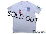 England 2018 Home Shirt #9 Harry Kane FIFA World Cup 2018 Russia Patch/Badge