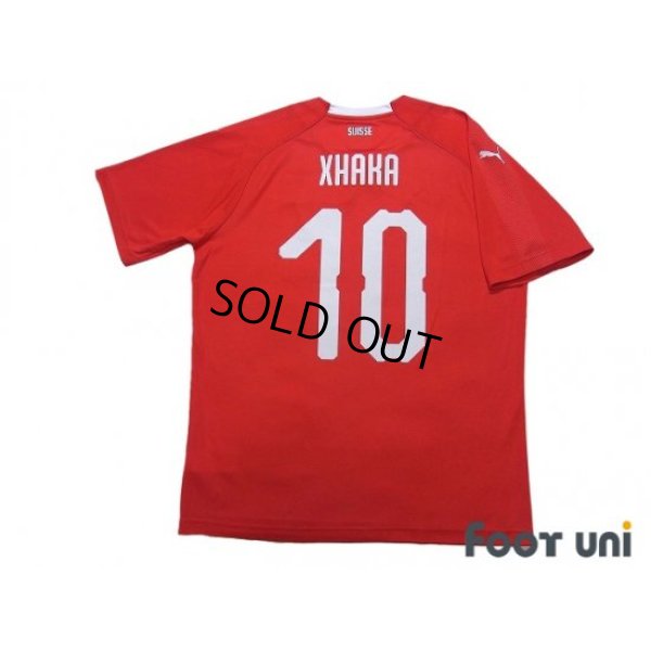 Photo2: Switzerland 2018 Home Shirt #10 Granit Xhaka