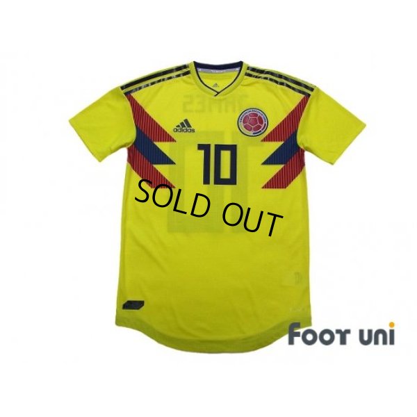 Photo1: Colombia 2018 Home Authentic Shirt #10 James Rodríguez w/tags