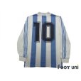 Photo2: Argentina 1992-1993 Home Reprint Long Sleeve Shirt #10 (2)