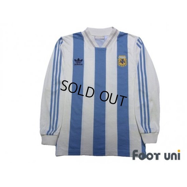 Photo1: Argentina 1992-1993 Home Reprint Long Sleeve Shirt #10