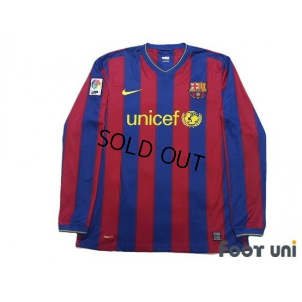 Photo1: FC Barcelona 2009-2010 Home Long Sleeve Shirt LFP Patch/Badge