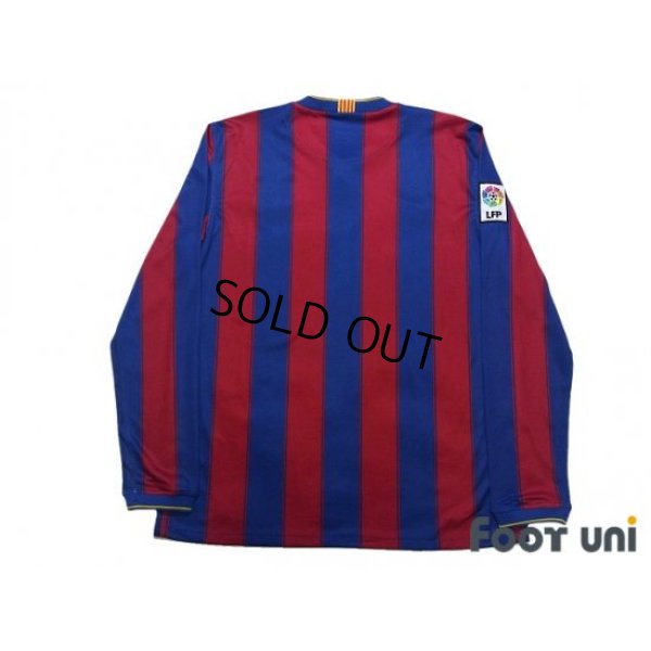 Photo2: FC Barcelona 2009-2010 Home Long Sleeve Shirt LFP Patch/Badge