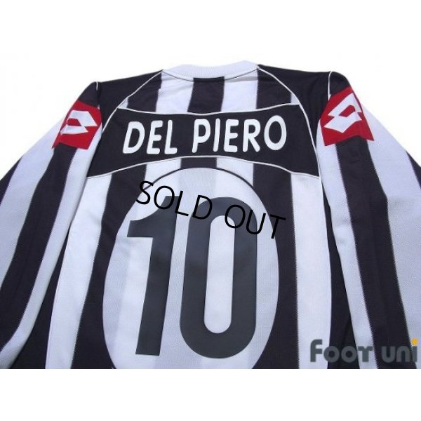 Photo4: Juventus 2002-2003 Home Long Sleeve Shirt #10 Del Piero For the Champions League