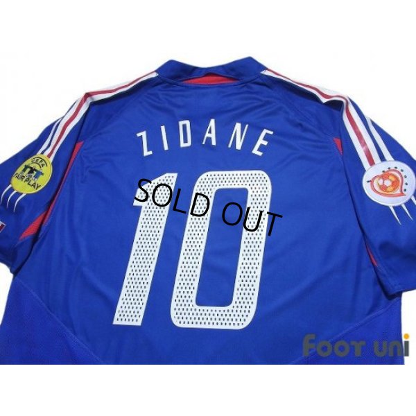 Photo4: France Euro 2004 Home Shirt #10 Zidane UEFA Euro 2004 Patch/Badge UEFA Fair Play Patch/Badge