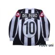 Photo2: Juventus 2002-2003 Home Long Sleeve Shirt #10 Del Piero For the Champions League (2)