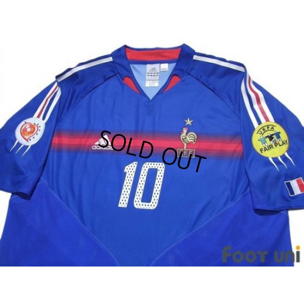 Photo3: France Euro 2004 Home Shirt #10 Zidane UEFA Euro 2004 Patch/Badge UEFA Fair Play Patch/Badge