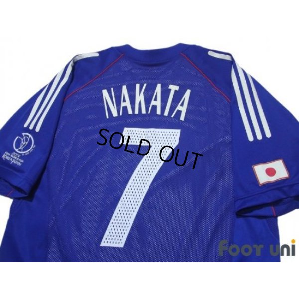 Photo4: Japan 2002 Home Authentic Shirt #7 Hidetoshi Nakata FIFA World Cup 2002 Korea Japan Patch/Badge