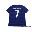 Photo2: France Euro 2020-2021 Home Authentic Shirt #7 Griezmann (2)