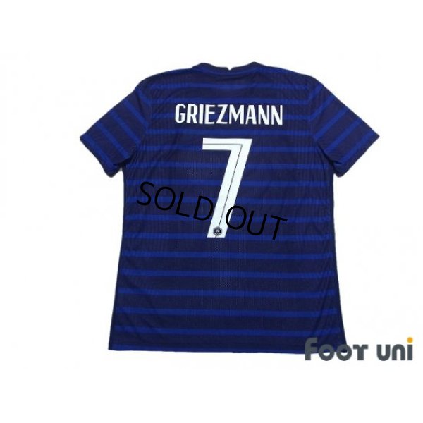 Photo2: France Euro 2020-2021 Home Authentic Shirt #7 Griezmann