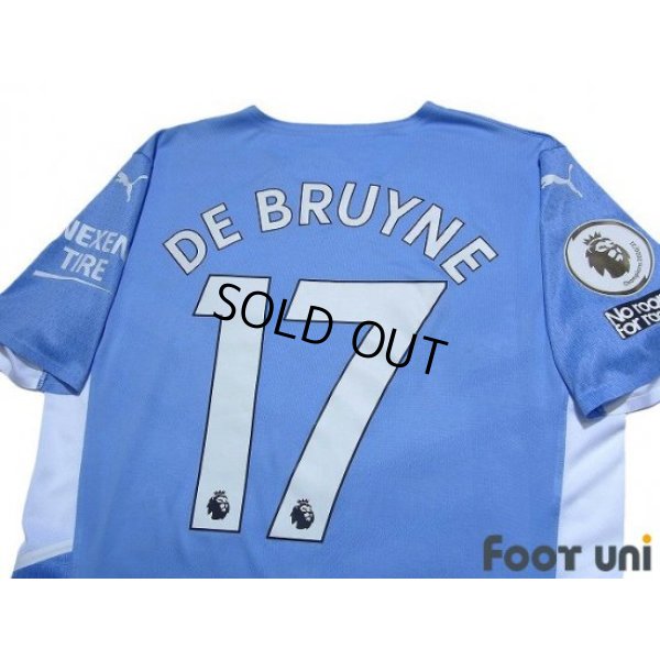 Photo4: Manchester City 2021-2022 Home Authentic Shirt and Shorts Set #17 De Bruyne