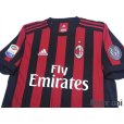 Photo3: AC Milan 2017-2018 Home Shirt #8 Suso Serie A Tim Patch/Badge