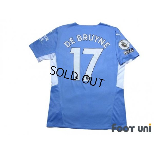 Photo2: Manchester City 2021-2022 Home Authentic Shirt and Shorts Set #17 De Bruyne