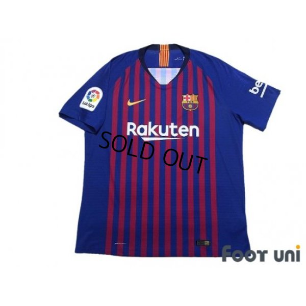 Photo1: FC Barcelona 2018-2019 Home Authentic Shirt #7 Coutinho La Liga Patch/Badge