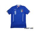 Photo1: Italy 2014 Home Shirt #9 Balotelli w/tags (1)