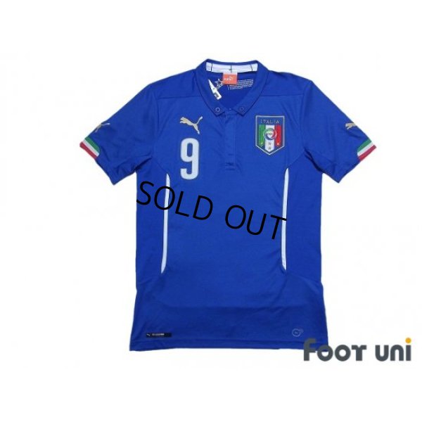 Photo1: Italy 2014 Home Shirt #9 Balotelli w/tags