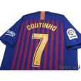 Photo4: FC Barcelona 2018-2019 Home Authentic Shirt #7 Coutinho La Liga Patch/Badge