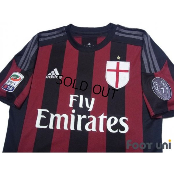 Photo3: AC Milan 2015-2016 Home Shirt #10 Keisuke Honda