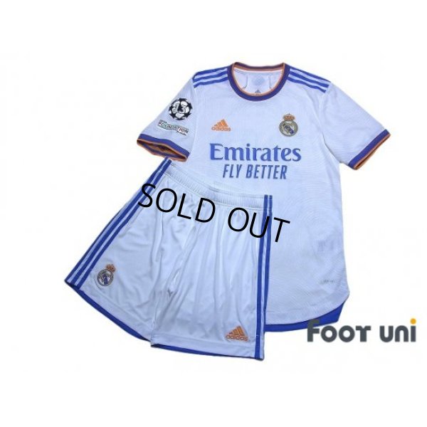 Photo1: Real Madrid 2021-2022 Home Authentic Shirt and Shorts Set #20 Vini Jr