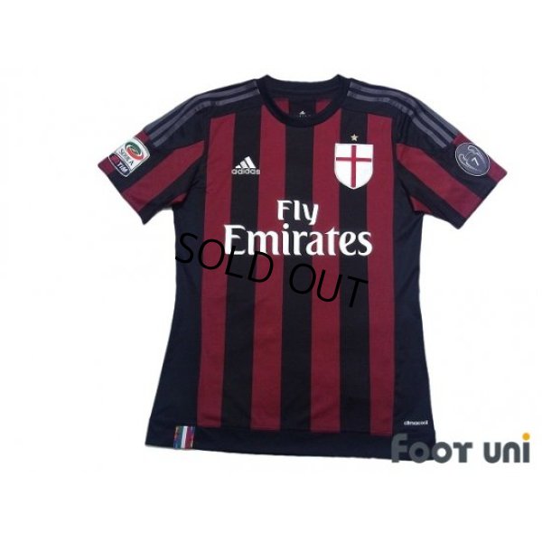Photo1: AC Milan 2015-2016 Home Shirt #10 Keisuke Honda