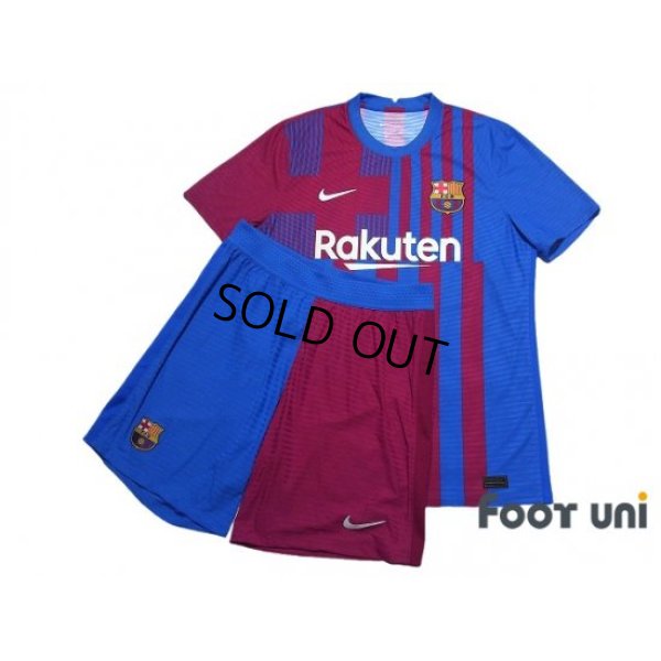 Photo1: FC Barcelona 2021-2022 Home Authentic Shirt and Shorts Set