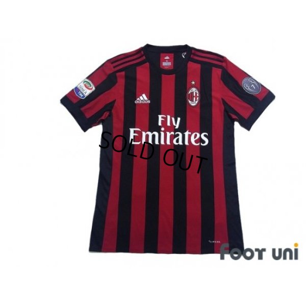 Photo1: AC Milan 2017-2018 Home Shirt #18 Montolivo Serie A Tim Patch/Badge w/tags