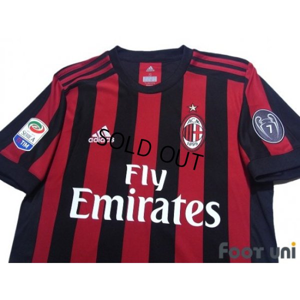 Photo3: AC Milan 2017-2018 Home Shirt #18 Montolivo Serie A Tim Patch/Badge w/tags