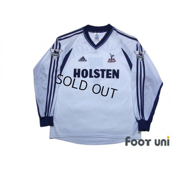 Photo1: Tottenham Hotspur 2001-2002 Home Long Sleeve Shirt #7 Anderton The F.A. Premier League Patch/Badge