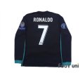 Photo2: Real Madrid 2017-2018 Away Long Sleeve Shirt #7 Cristiano Ronaldo (2)