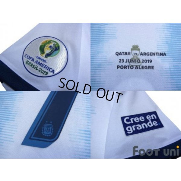 Photo7: Argentina 2019 Home Shirt #9 Kun Aguero Copa America Patch/Badge