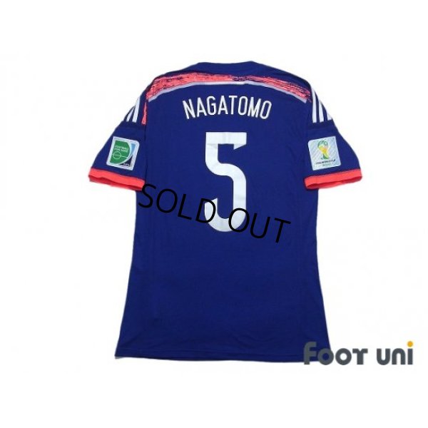 Photo2: Japan 2014 Home Authentic Shirt #5 Yuto Nagatomo FIFA World Cup Brazil Patch/Badge