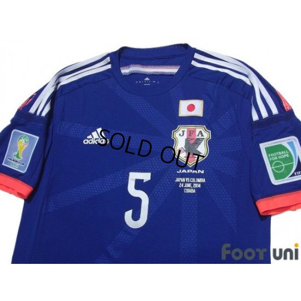 Photo3: Japan 2014 Home Authentic Shirt #5 Yuto Nagatomo FIFA World Cup Brazil Patch/Badge