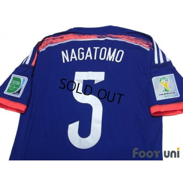 Photo4: Japan 2014 Home Authentic Shirt #5 Yuto Nagatomo FIFA World Cup Brazil Patch/Badge