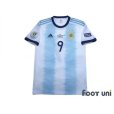 Photo1: Argentina 2019 Home Shirt #9 Kun Aguero Copa America Patch/Badge (1)