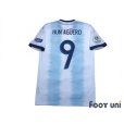 Photo2: Argentina 2019 Home Shirt #9 Kun Aguero Copa America Patch/Badge (2)