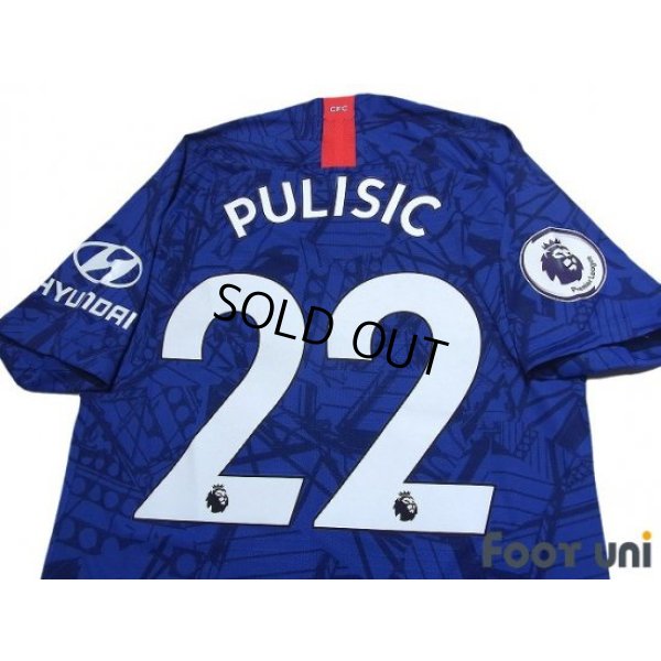 Photo4: Chelsea 2019-2020 Home Authentic Shirt #22 Pulisic Premier League Patch/Badge w/tags