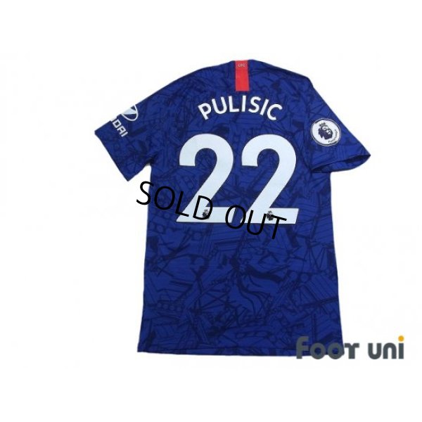 Photo2: Chelsea 2019-2020 Home Authentic Shirt #22 Pulisic Premier League Patch/Badge w/tags