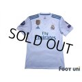 Real Madrid 2017-2018 Home Shirt #22 Isco Champions League Patch/Badge