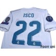 Photo4: Real Madrid 2017-2018 Home Shirt #22 Isco Champions League Patch/Badge