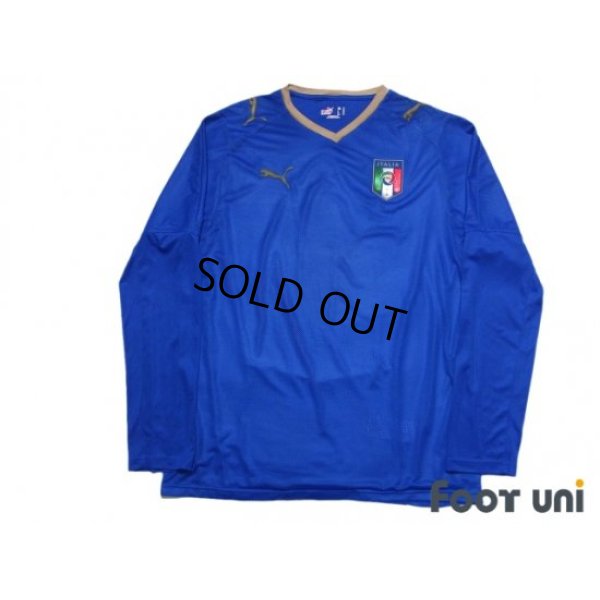 Photo1: Italy Euro 2008 Home Long Sleeve Shirt