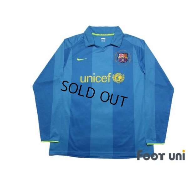 Photo1: FC Barcelona 2007-2008 Home Long Sleeve Authentic Shirt