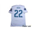 Photo2: Real Madrid 2017-2018 Home Shirt #22 Isco Champions League Patch/Badge (2)