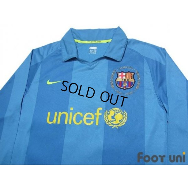 Photo3: FC Barcelona 2007-2008 Home Long Sleeve Authentic Shirt