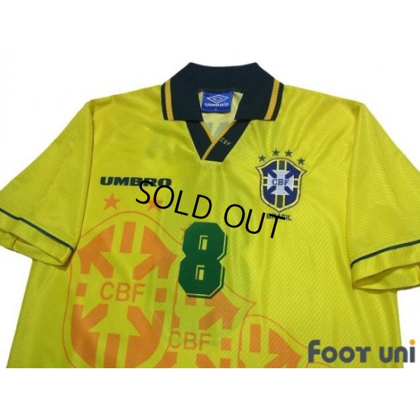 Photo3: Brazil 1995 Home Shirt #8 Dunga