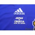 Photo6: Japan 2006 Home Authentic Shirt Matchday print against Croatia