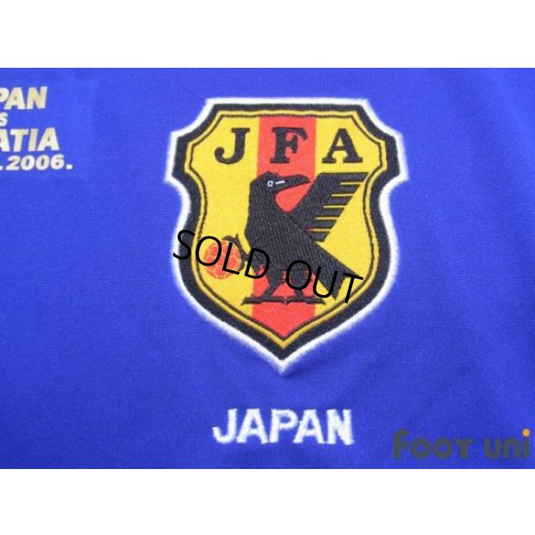 Photo5: Japan 2006 Home Authentic Shirt Matchday print against Croatia