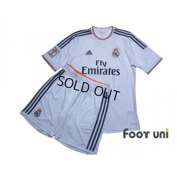 Photo1: Real Madrid 2013-2014 Home Shirt and Shorts Set LFP Patch/Badge