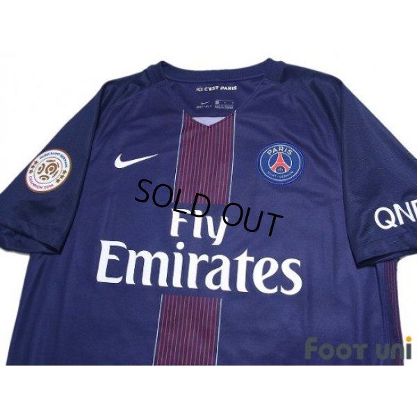 Photo3: Paris Saint Germain 2016-2017 Home Shirt #25 Adrien Rabiot Paris Saint Germain Champion 2016 Patch/Badge w/tags