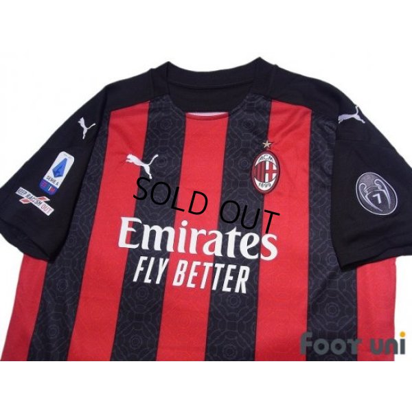 Photo3: AC Milan 2020-2021 Home Shirt #11 Ibrahimovic Serie A Tim Patch/Badge w/tags